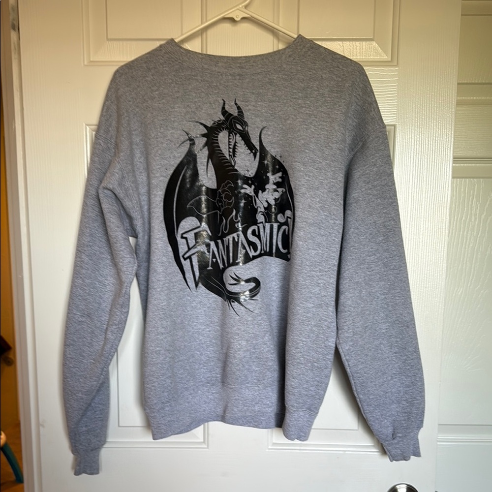 Unisex Fantasmic Disney Gray Sweatshirt USED SEE NOTES